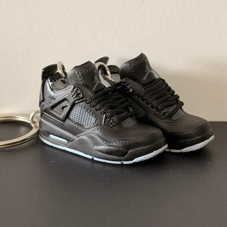 Mini 3D Sneaker Keyring - J4 "KAWS" Black