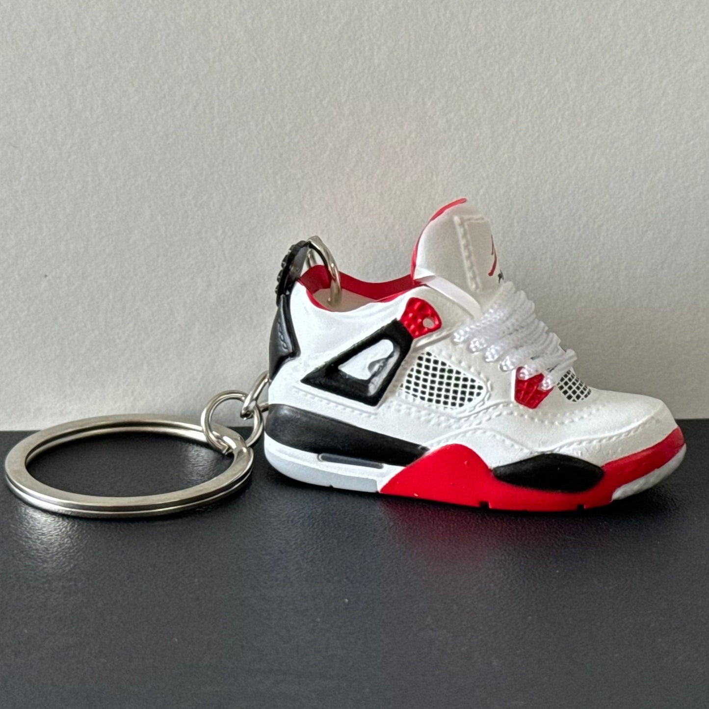 Mini 3D Sneaker Keyring - J4 "Fire Red"