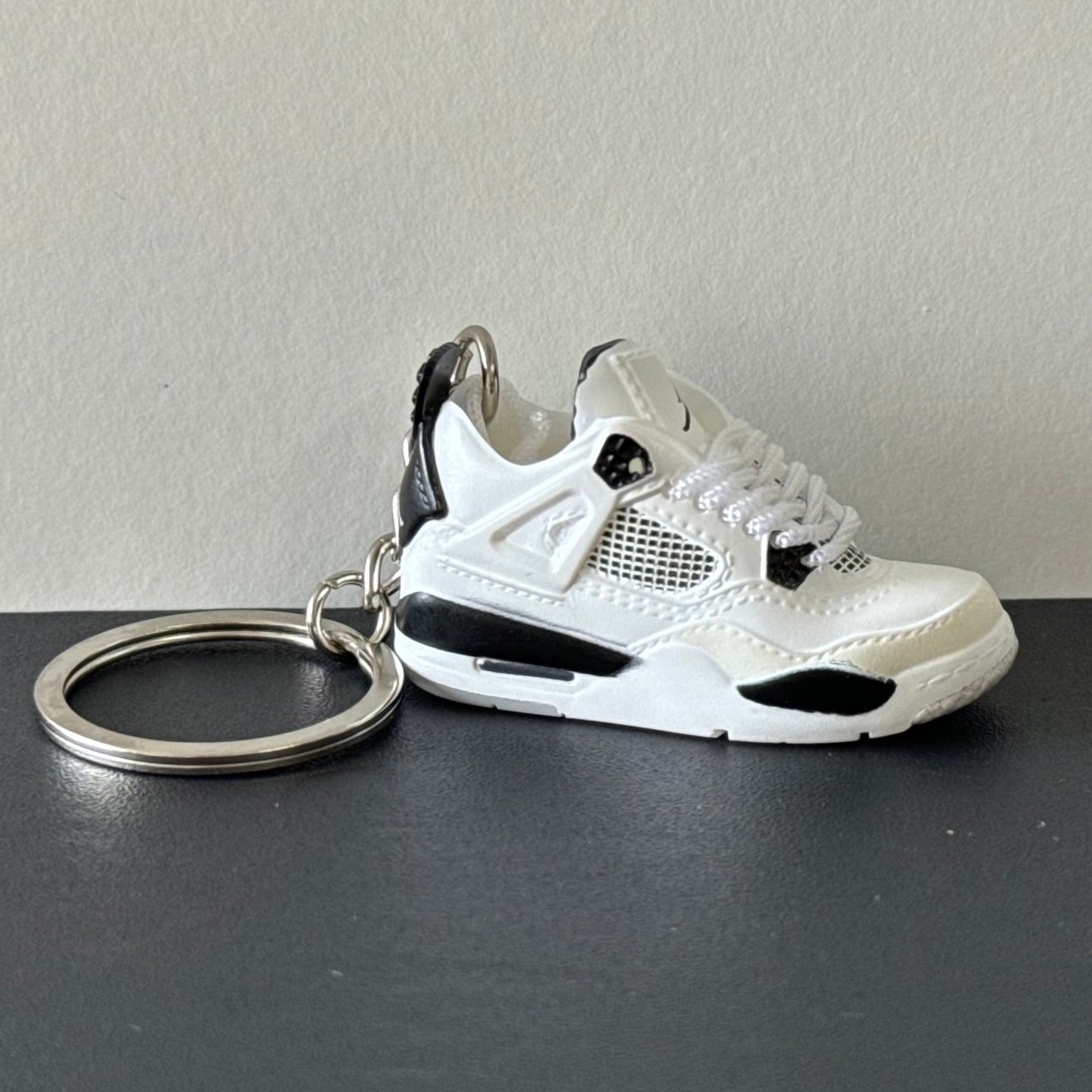 Mini 3D Sneaker Keyring - J4 "Military Black"