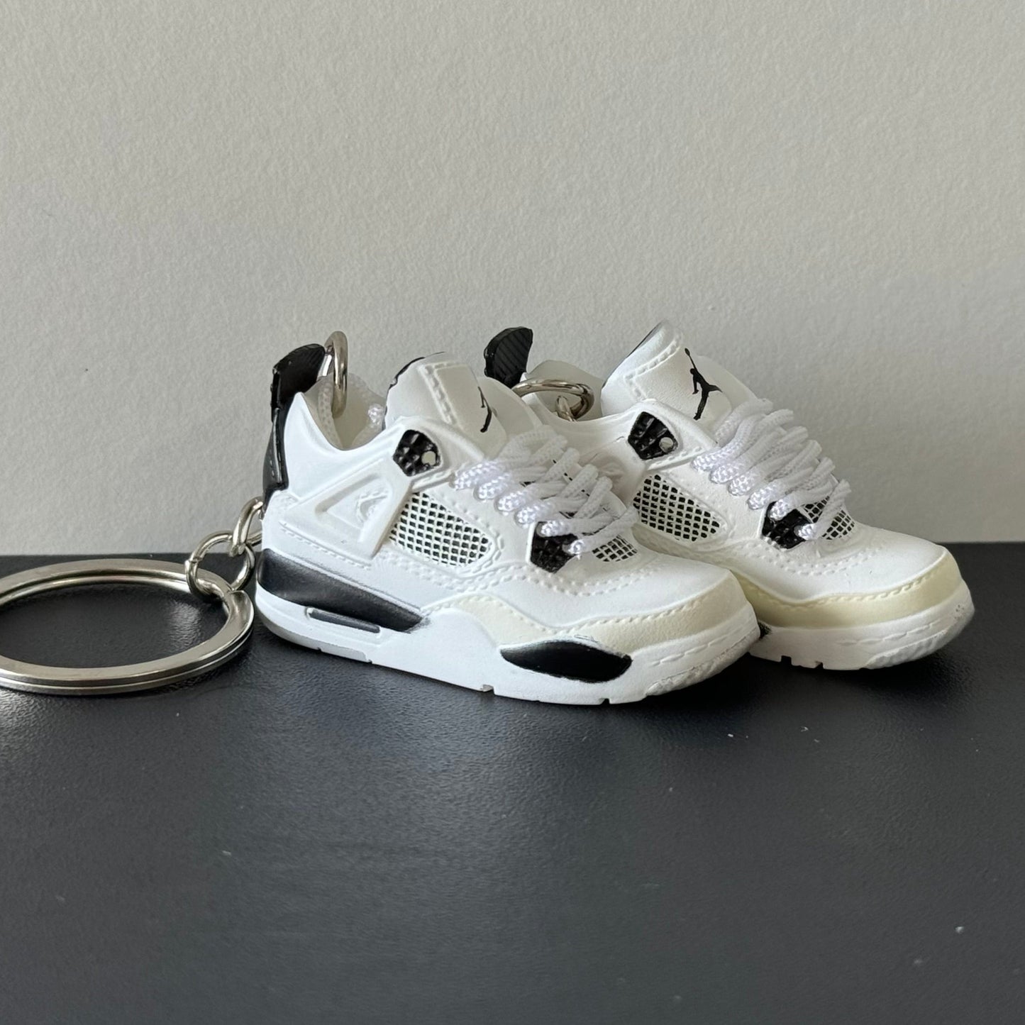 Mini 3D Sneaker Keyring - J4 "Military Black"