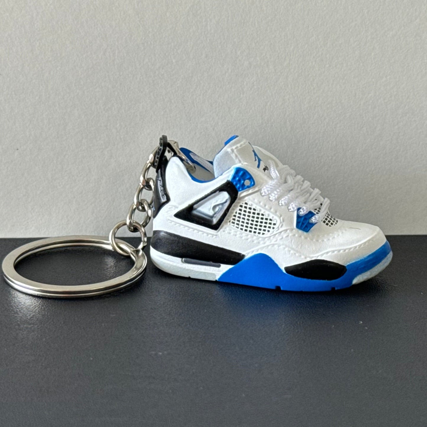 Mini 3D Sneaker Keyring - J4 "Military Blue"