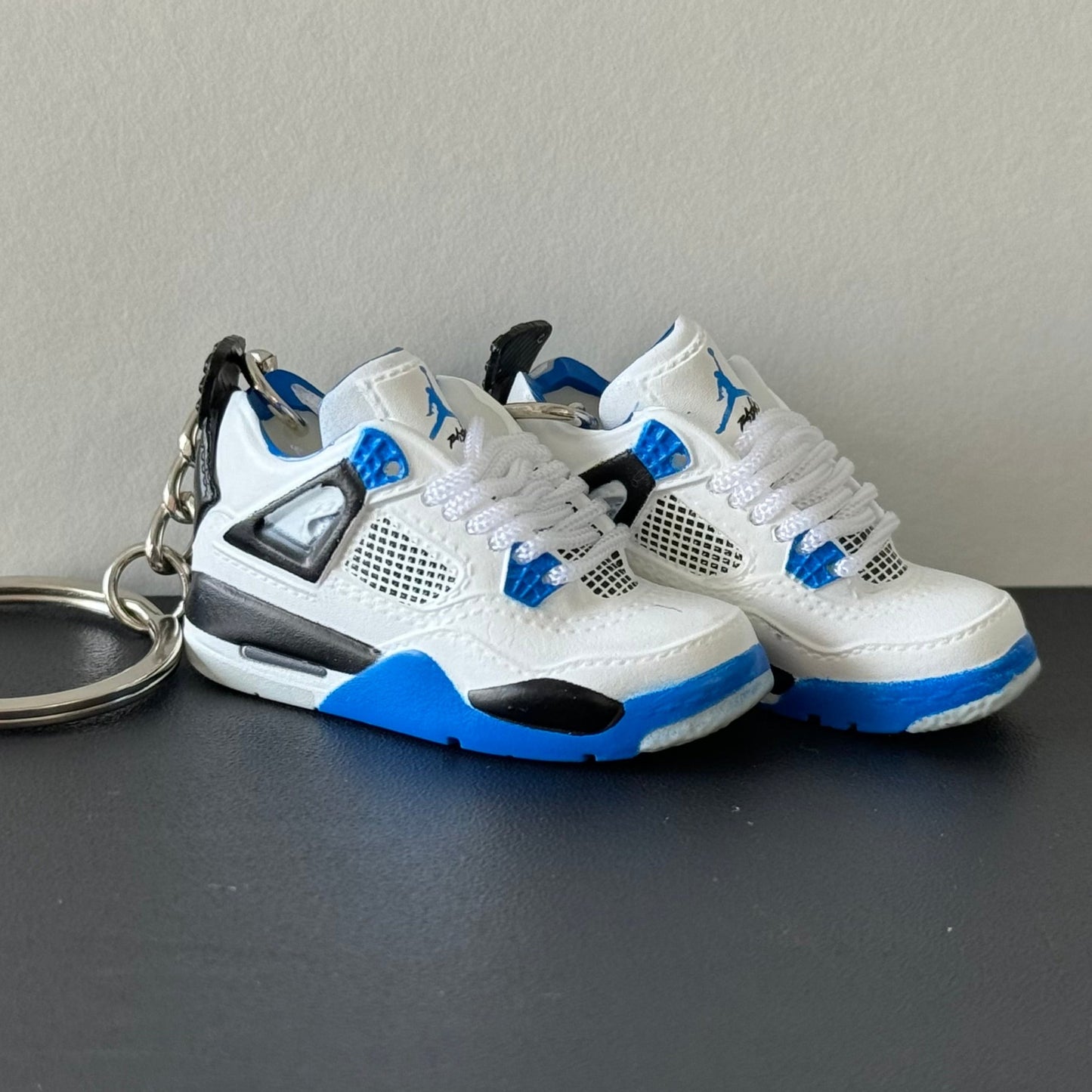 Mini 3D Sneaker Keyring - J4 "Military Blue"