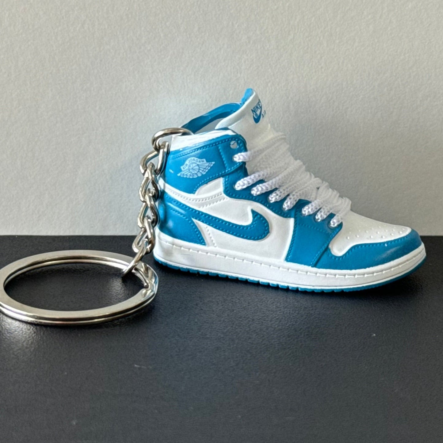 Mini 3D Sneaker Keyring - J1 "Baby Blue"
