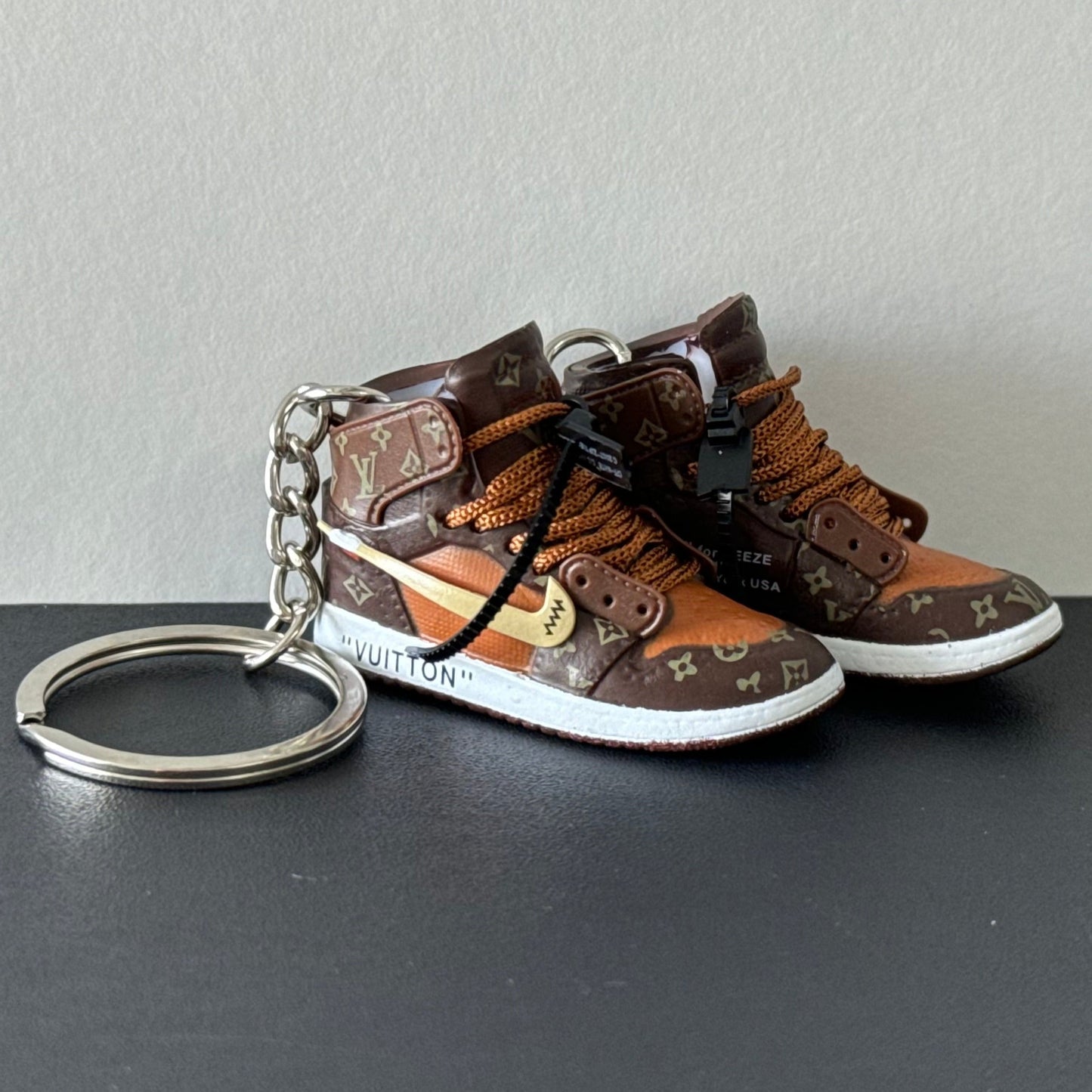 Mini 3D Sneaker Keyring - J1 "Louis Vuitton"
