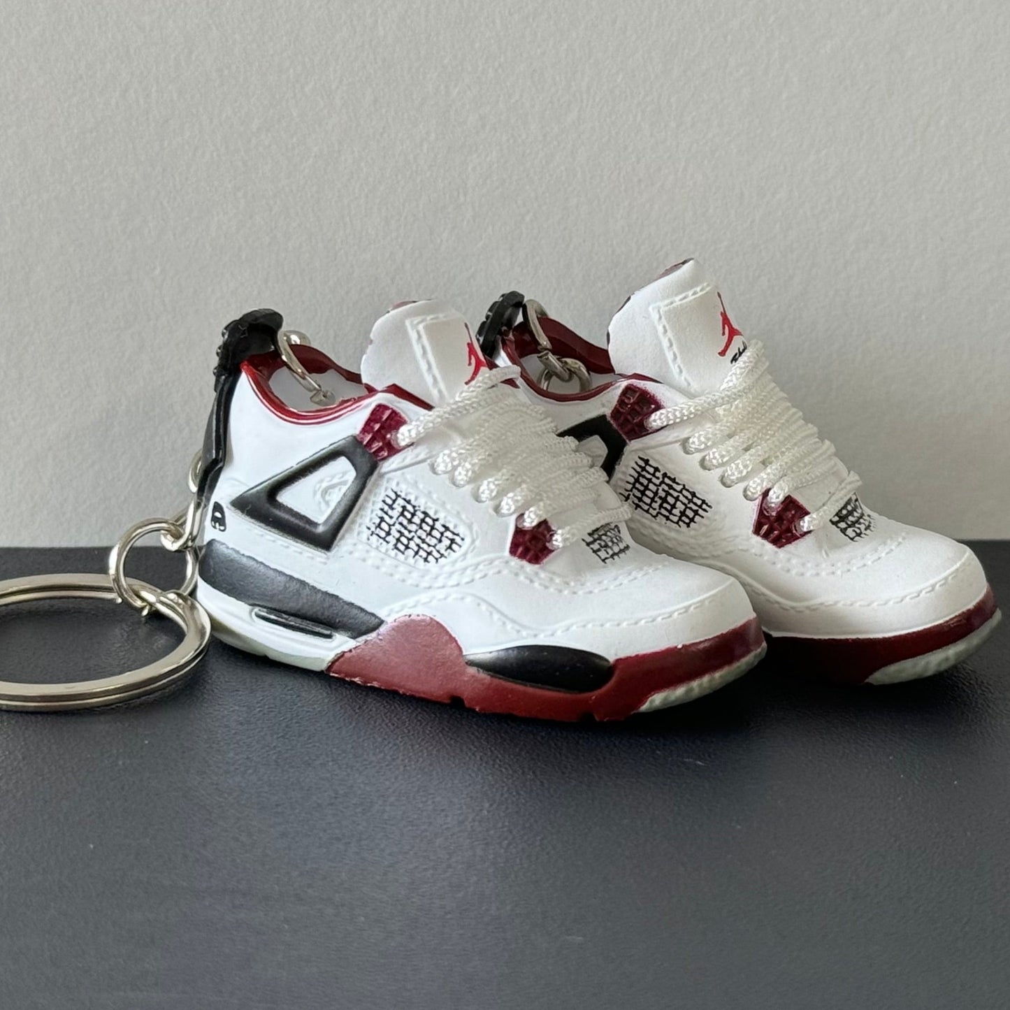 Mini 3D Sneaker Keyring - J4 "Dark Red"