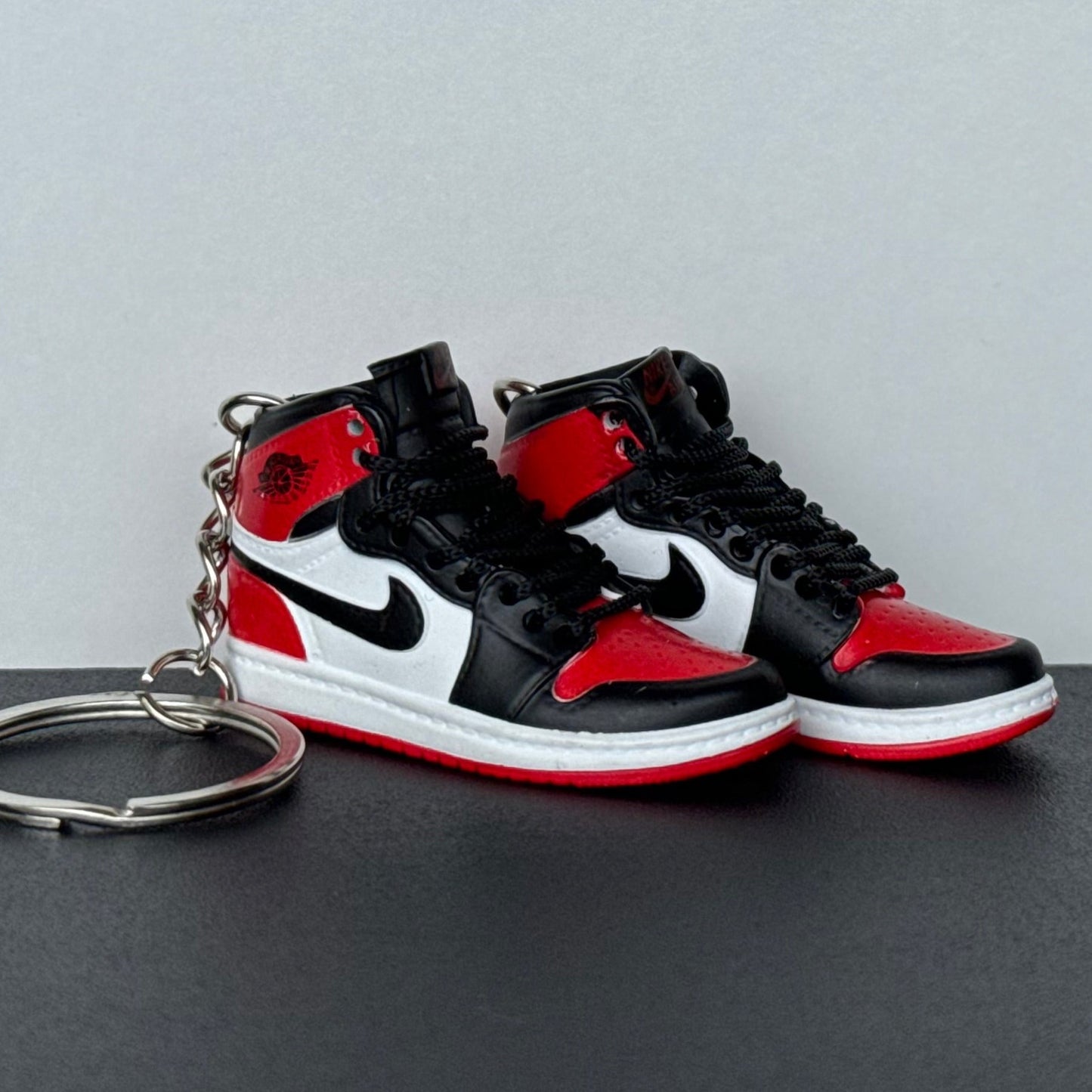 Mini 3D Sneaker Keyring - J1 "Red Toe"