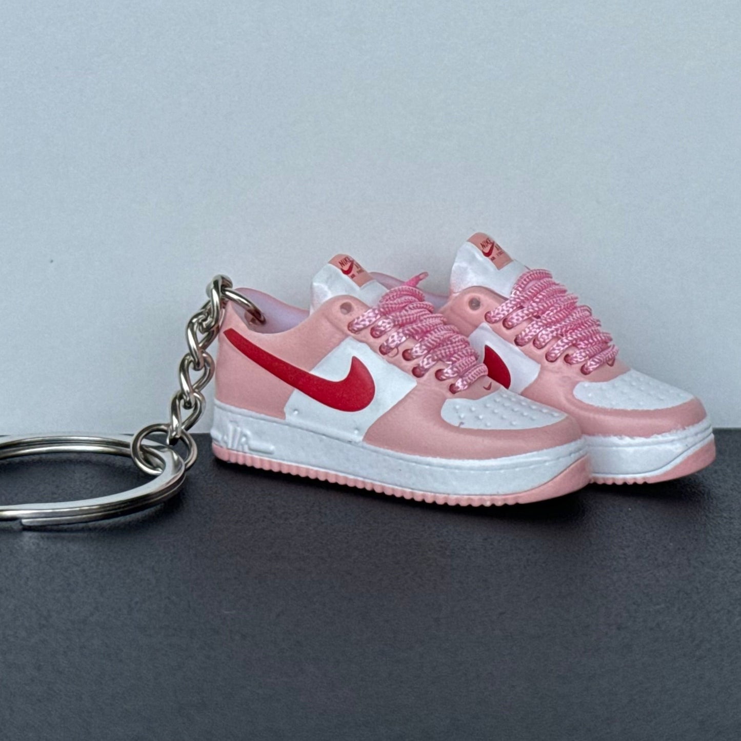 Mini 3D Sneaker Keyring - AirForce 1 "Triple Pink"