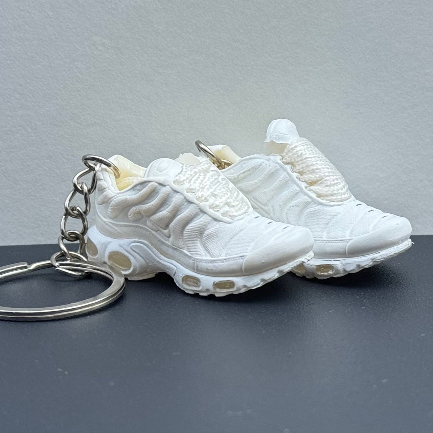 Mini 3D Sneaker Keyring - Tuned “TN” Triple White
