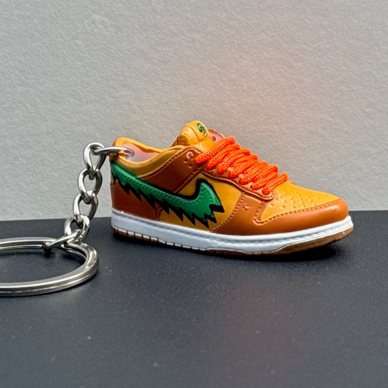 Mini 3D Sneaker Keyring - Dunk "Grateful Dead" Orange