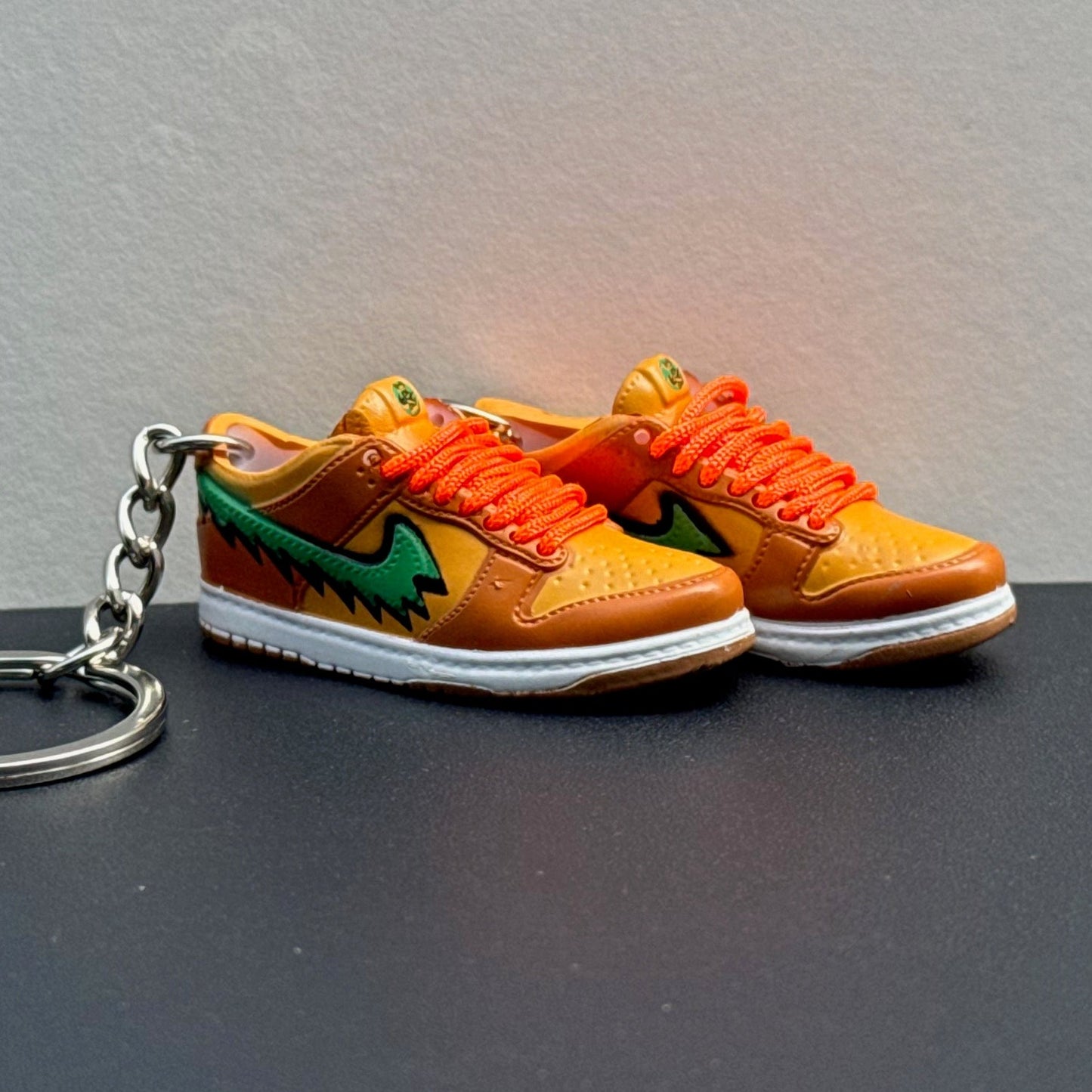 Mini 3D Sneaker Keyring - Dunk "Grateful Dead" Orange