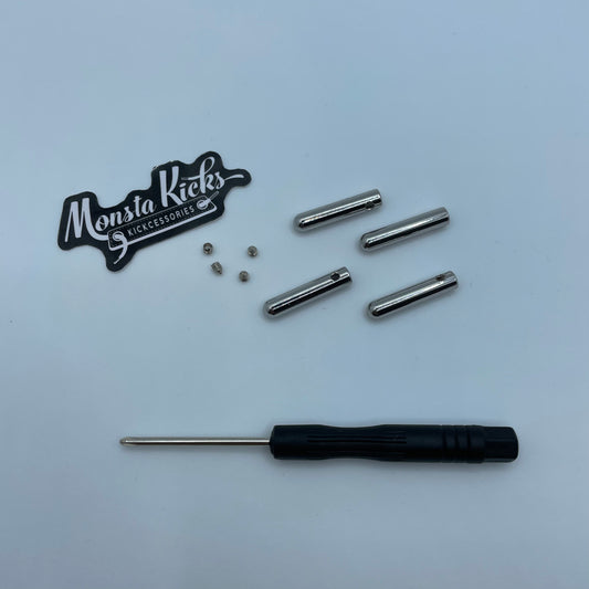 Metal Aglets - Silver (Screw On)