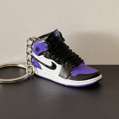 Mini 3D Sneaker Keyring - J1 Retro OG "Court Purple"