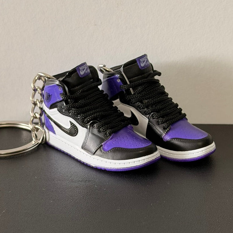 Mini 3D Sneaker Keyring - J1 Retro OG "Court Purple"