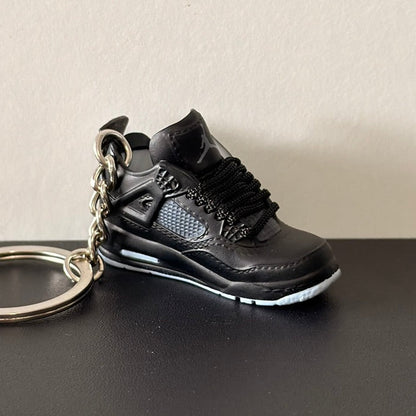 Mini 3D Sneaker Keyring - J4 "KAWS" Black
