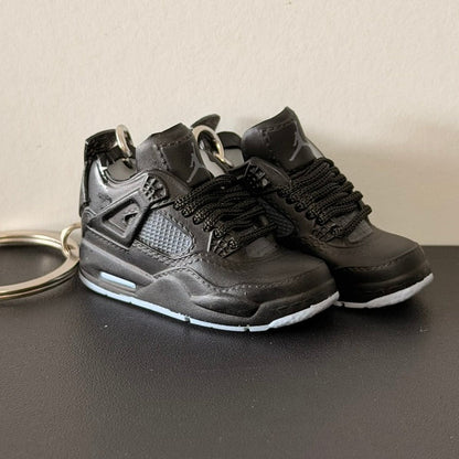 Mini 3D Sneaker Keyring - J4 "KAWS" Black