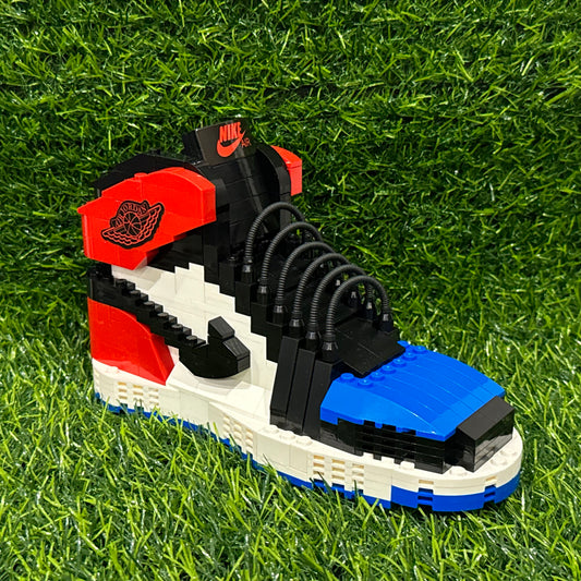 Jordan 1 Lego Building Block Shoes - Red\Blue