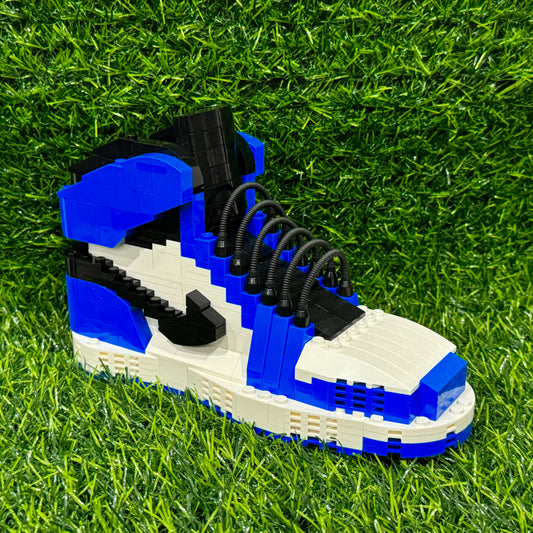 Jordan 1 Lego Building Block Shoes - Blue\White