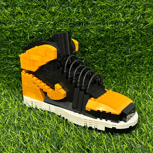 Jordan 1 Lego Building Block Shoes - Gold\White