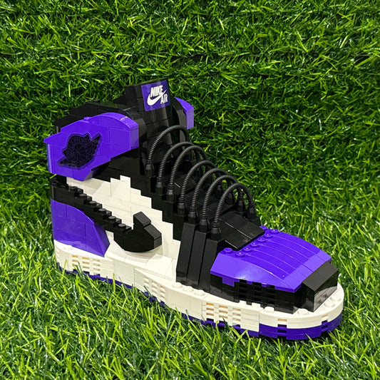 Jordan 1 Lego Building Block Shoes - Purple\White