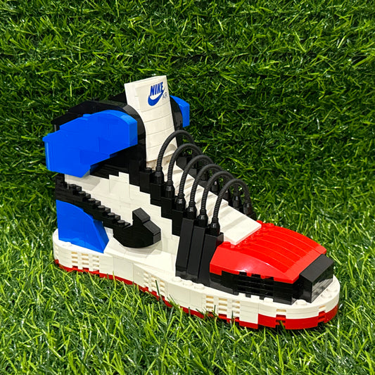 Jordan 1 Lego Building Block Shoes - Blue\Red