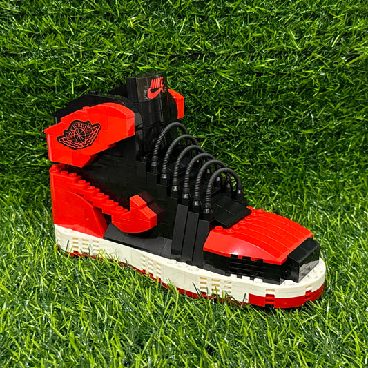 Jordan 1 Lego Building Block Shoes - Red\Black