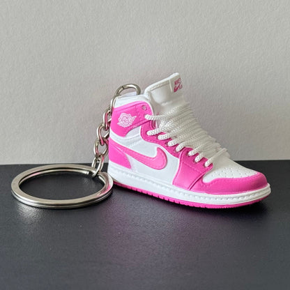 Mini 3D Sneaker Keyring - J1 "Hyper Pink"