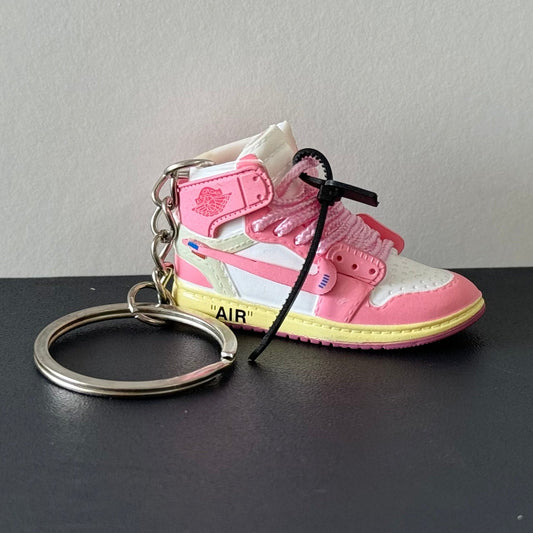 Air Jordan 1 3D Keyring - Baby Pink x Off White