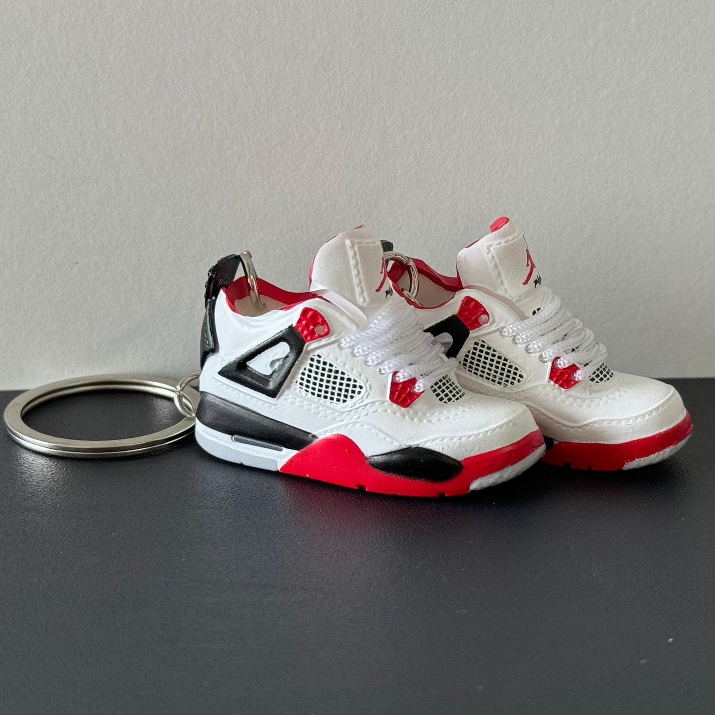 Mini 3D Sneaker Keyring - J4 "Fire Red"