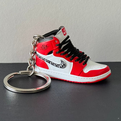 Mini 3D Sneaker Keyring - J1 "Dior x Chicago"