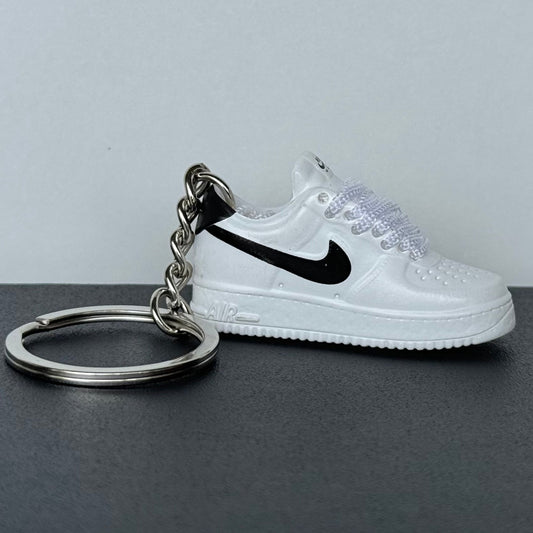 Mini 3D Sneaker Keyring - AirForce 1 "Classic White"