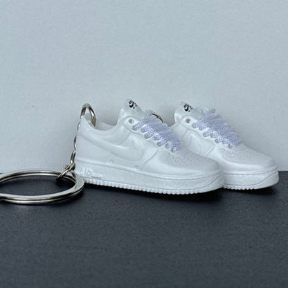 Mini 3D Sneaker Keyring - AirForce 1 "Triple White"