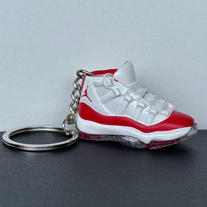 Mini 3D Sneaker Keyring - J11 "Cherry Red"