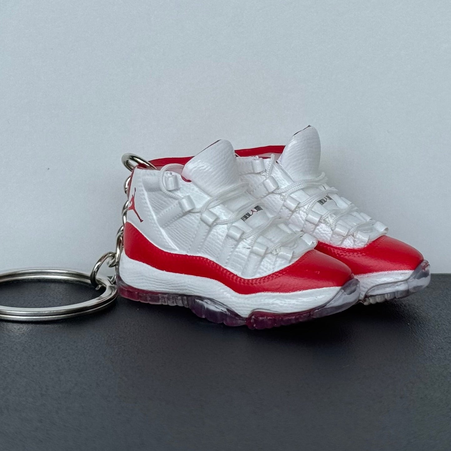 Mini 3D Sneaker Keyring - J11 "Cherry Red"