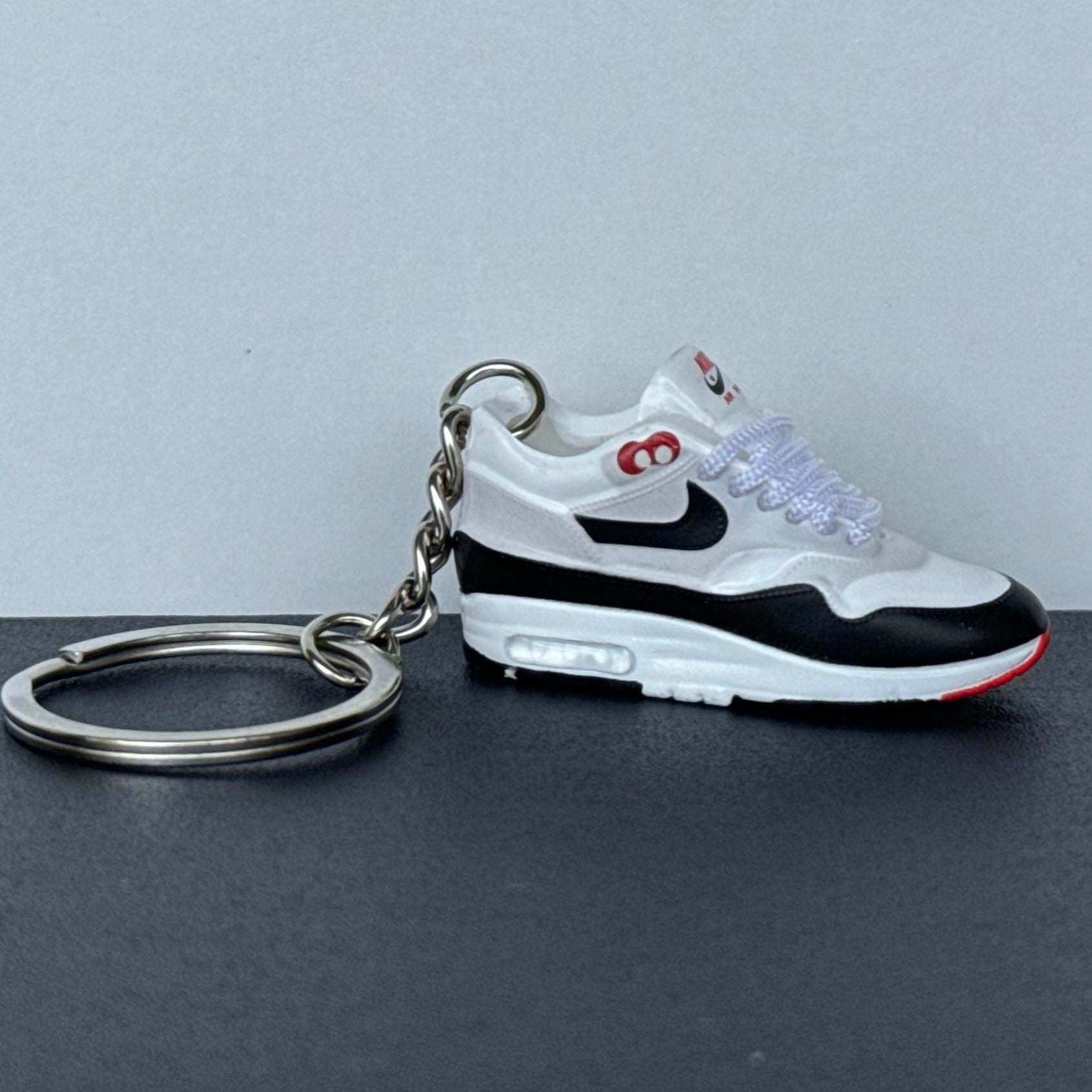 Mini 3D Sneaker Keyring AirMax1 Black White Monsta Kicks Co